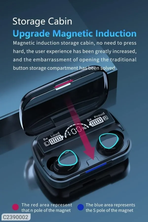 M10 Bluetooth TWS Earbuds – Bluetooth 5.1, Lightweight, Black